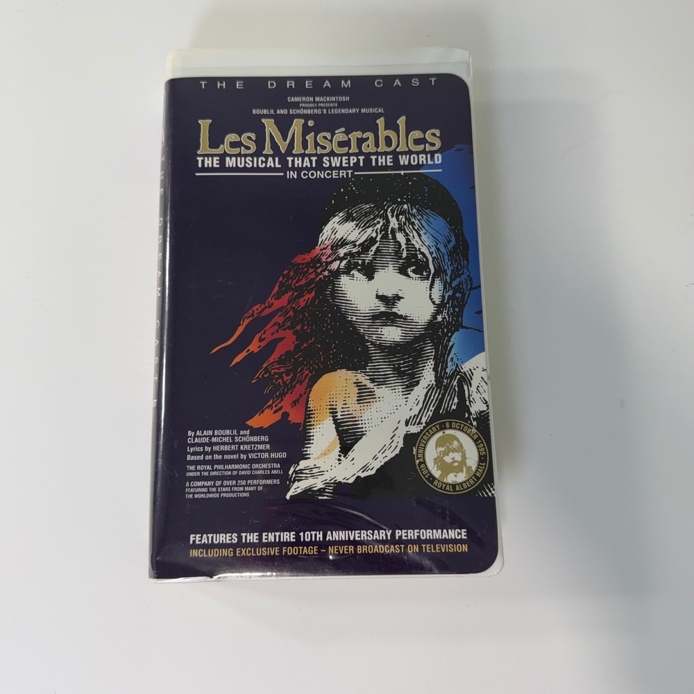 Les Miserables The Musical In Concert 10th Anniversary Dream Cast VHS 1995